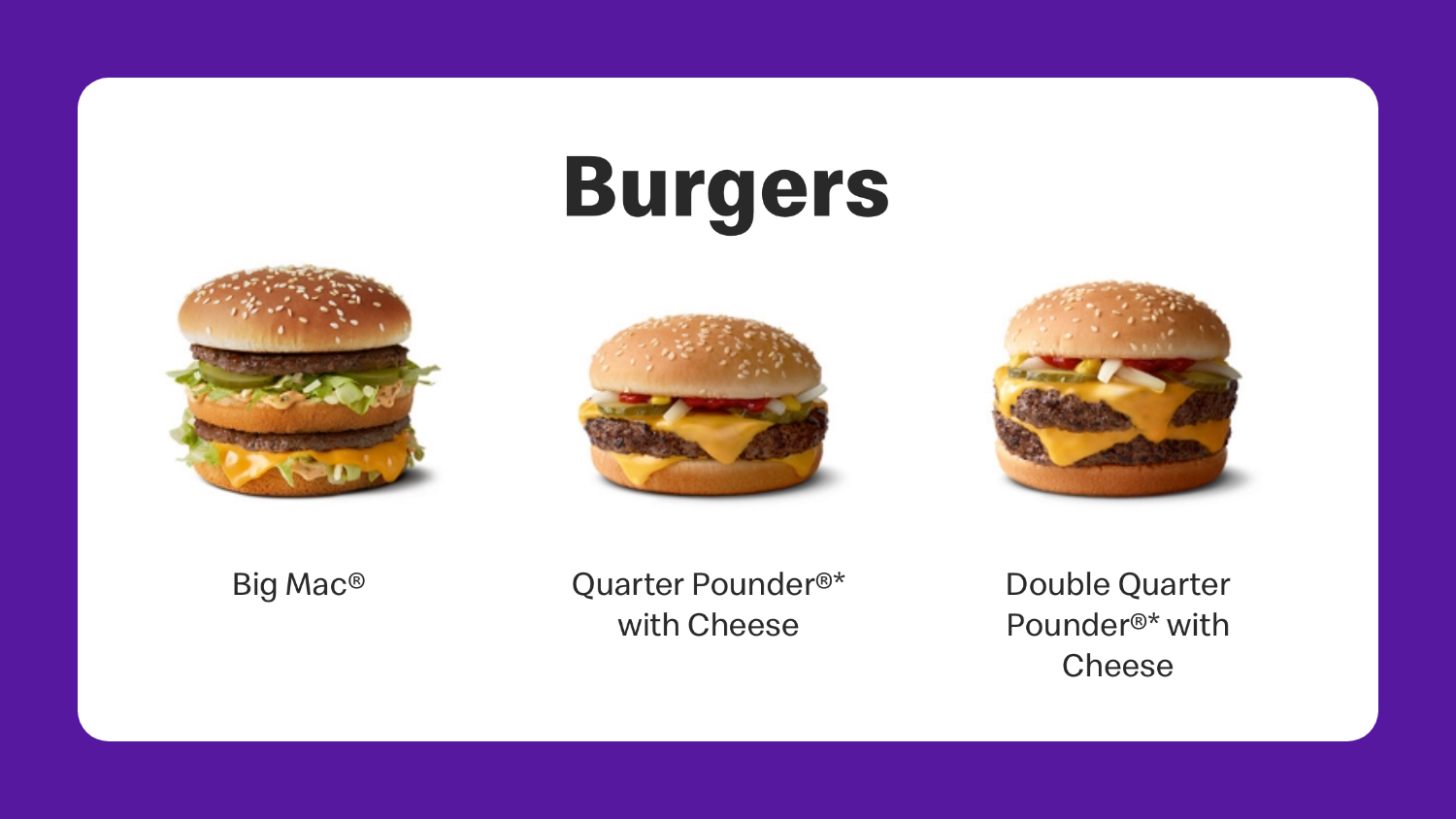 McDonald's Menu - US