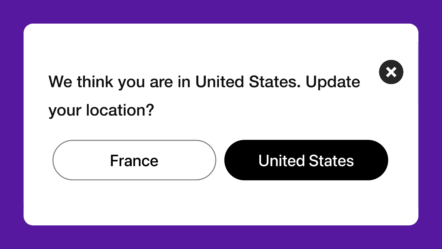 Locale Detection Popup