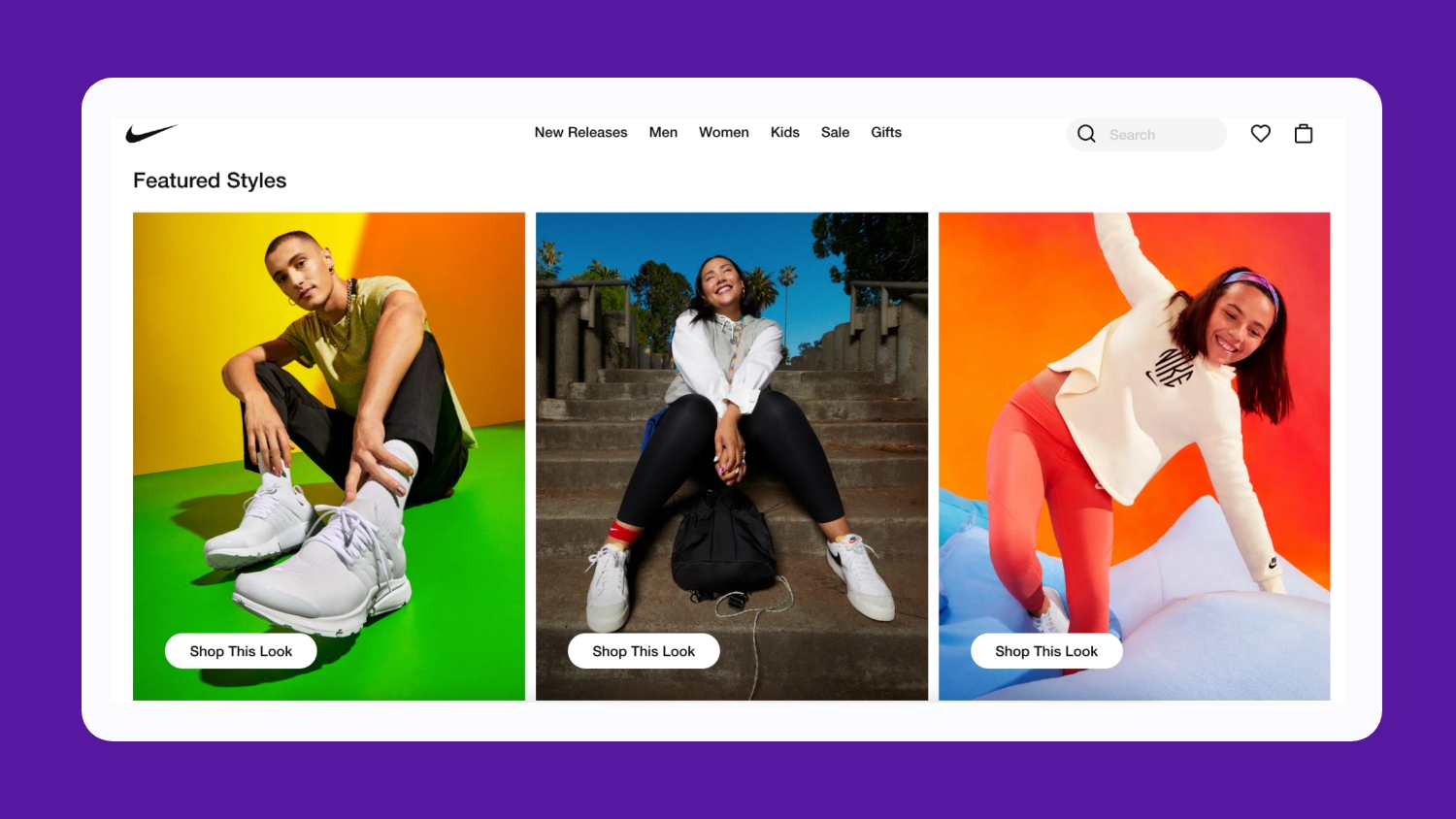Site Internet de Nike pour les États-Unis