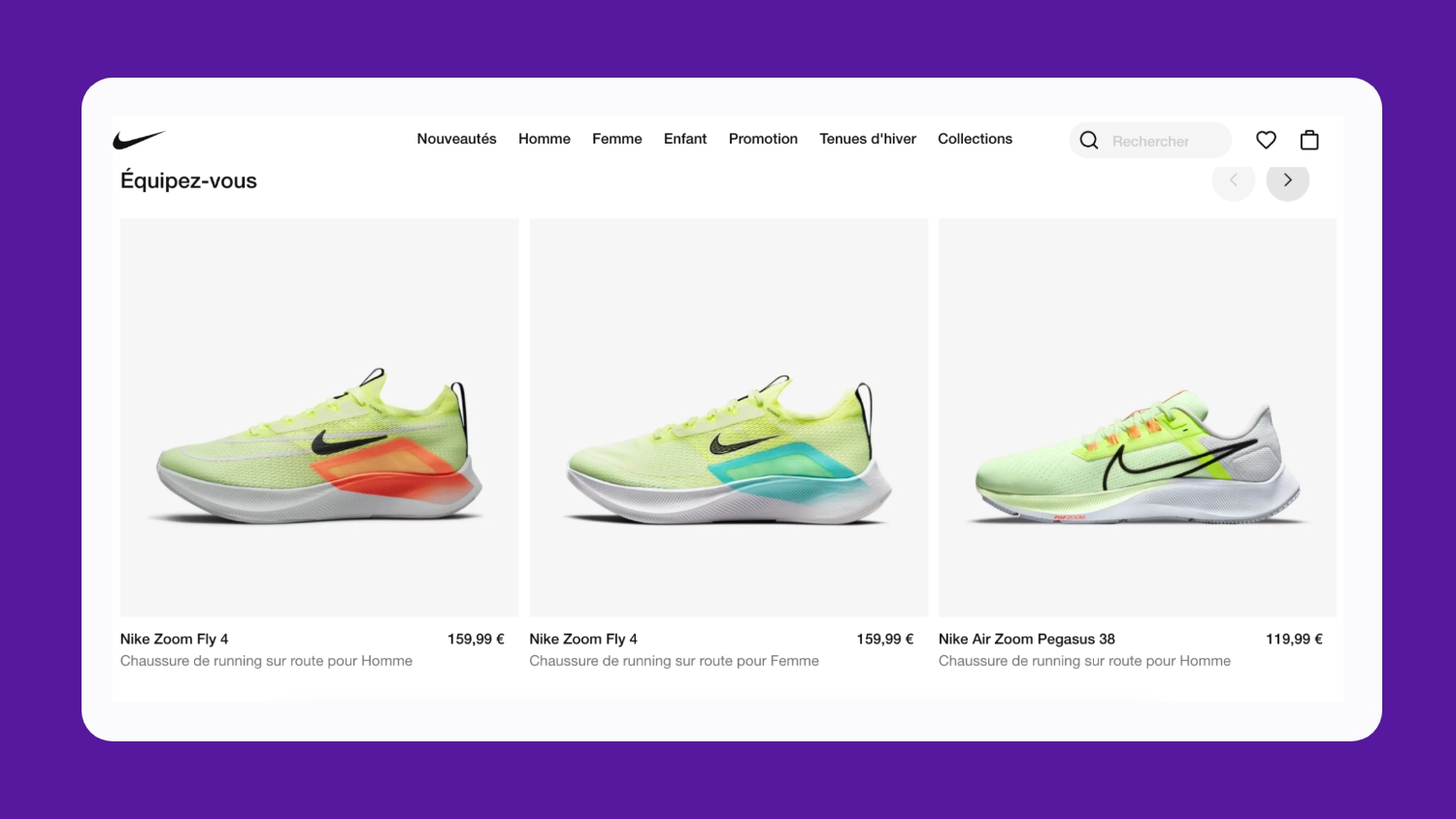Site Internet de Nike en français