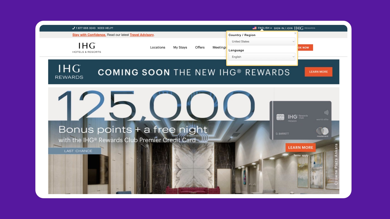 Site Web de l'IHG