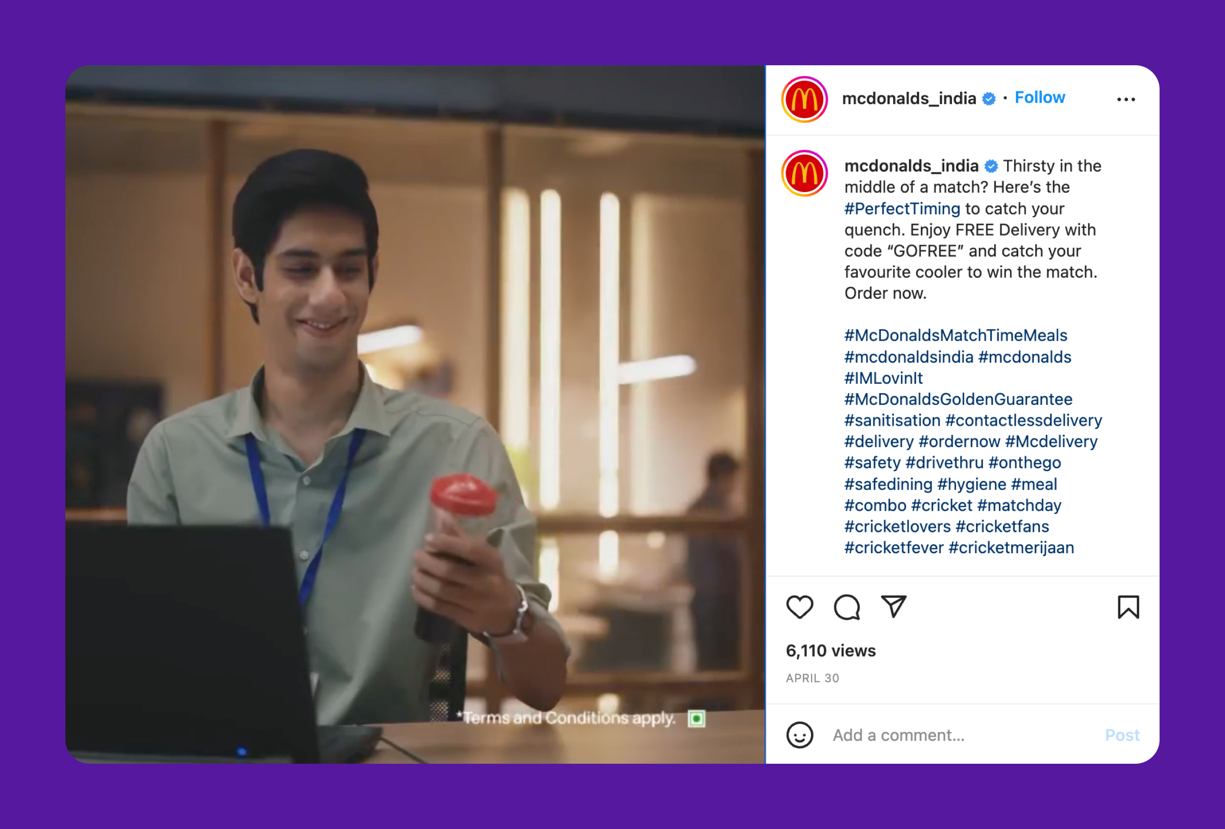 Localisation des médias sociaux - McDonald's Inde