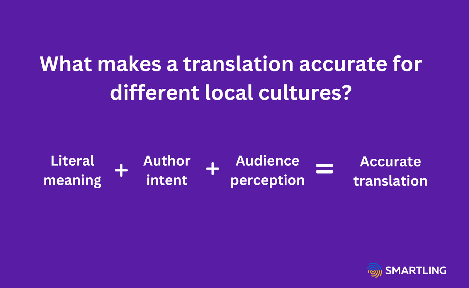 Définir une traduction précise