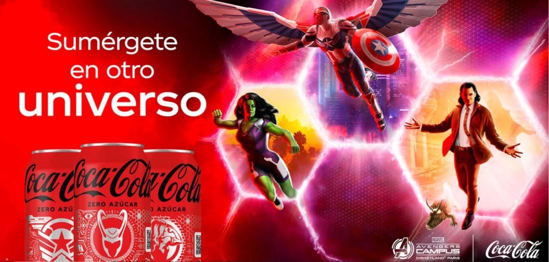 Promotion Coca-cola sur le thème de Marvel