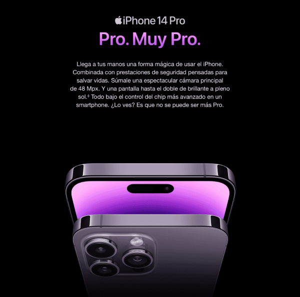 iPhone 14 Pro en espagnol