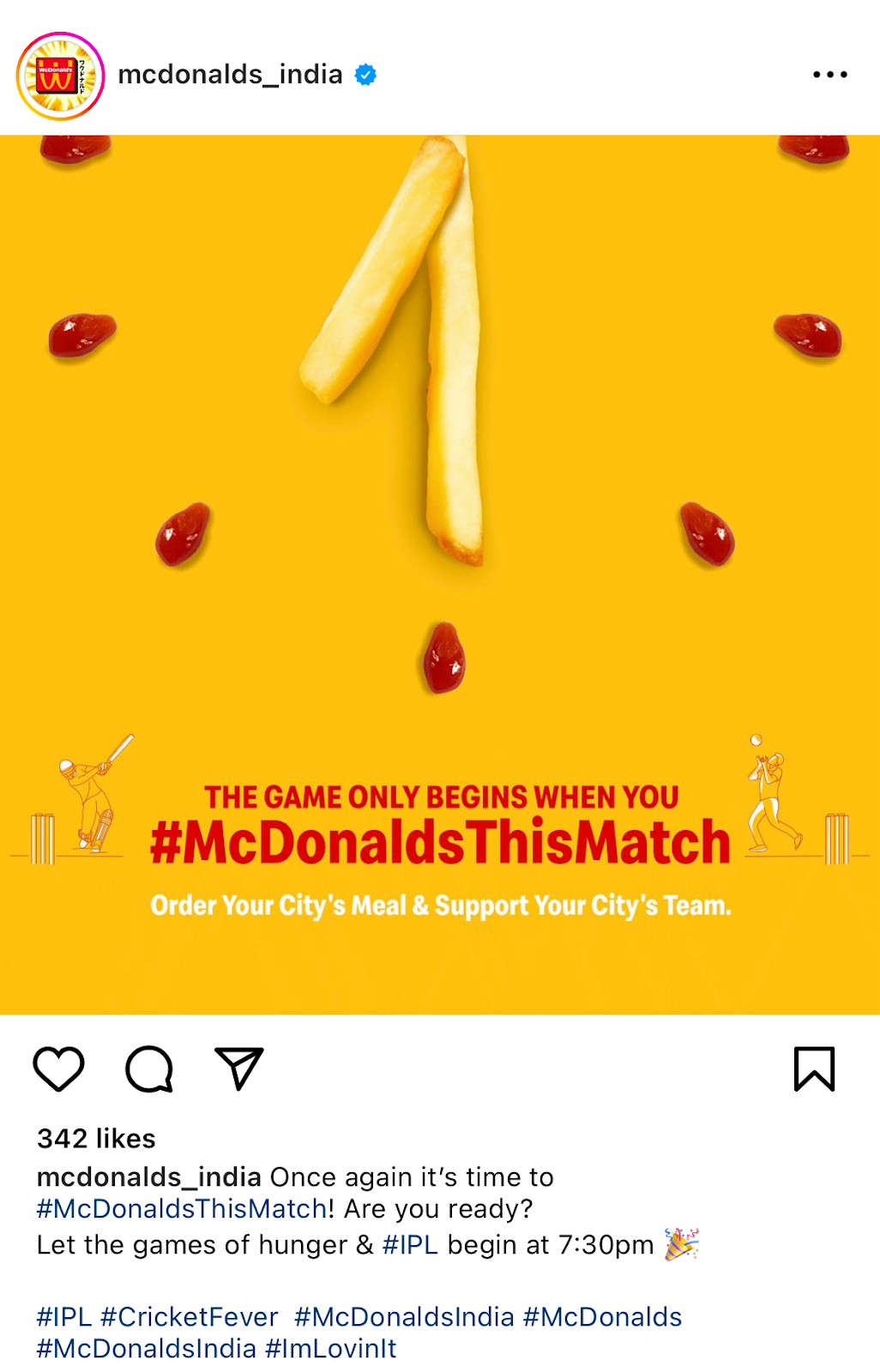 Exemple de traduction de Mcdonalds Inde