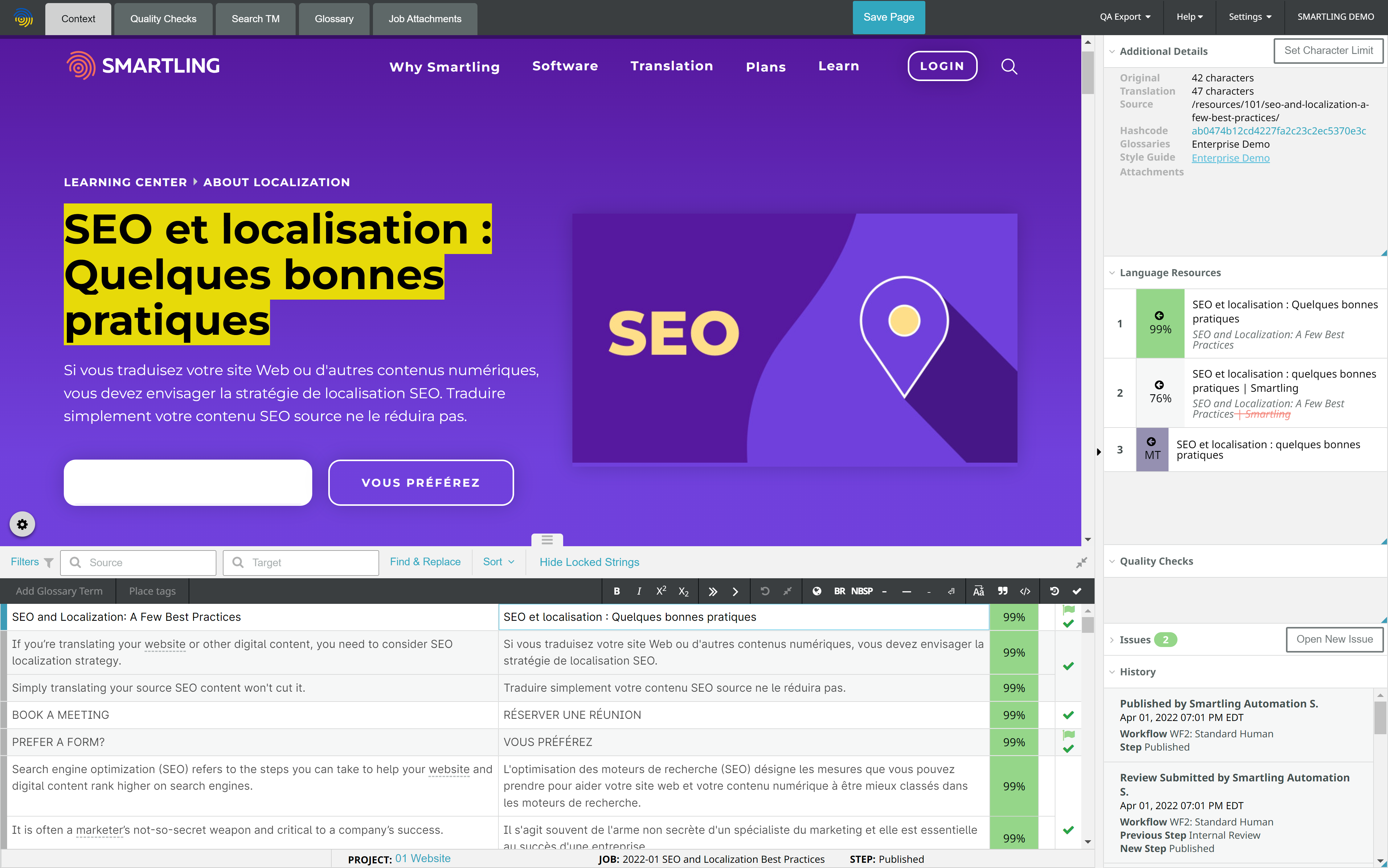 Outil CAT - Smartling