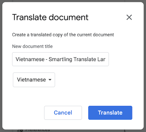 traduire google doc